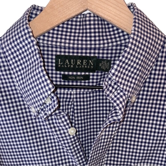 Ralph Lauren Men's Blue Checkered Shirt 16 32/33 - Picture 2 of 4